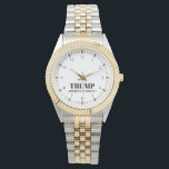 Donald Trump 2024 Election America Is Great Watch<br><div class="desc">Donald J Trump 2024 election steel watch. Support the republican party. America is great!  Keep America Great. Make America Great Again. Easy to customize all text.</div>