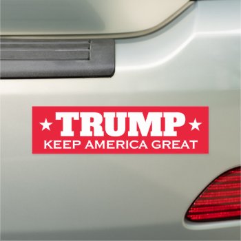 Donald Trump 2024 Election Keep America Great Red Car Magnet by iprint at Zazzle
