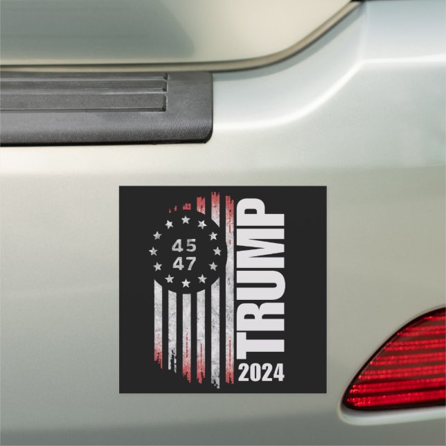 Donald Trump 2024 Election Vote 45 47 American  Car Magnet (In Situ)