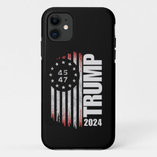 Donald Trump 2024 Election Vote 45 47 American iPhone 11 Case