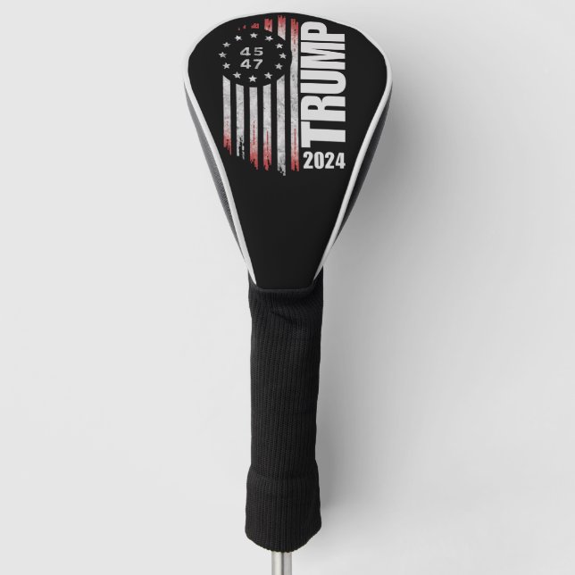 Donald Trump 2024 Election Vote 45 47 American  Golf Head Cover (Front)