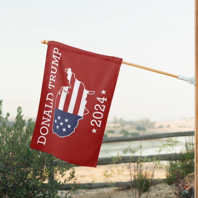 Donald Trump 2024 House Flag (Insitu (Back))