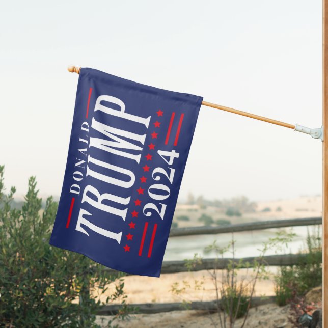 Donald Trump 2024 House Flag (Insitu (Back))