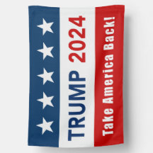 Donald Trump 2024 House Flag - Red, White & Blue