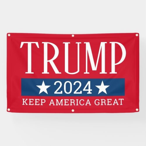 Donald Trump 2024 Huge Name Keep America Great red Banner