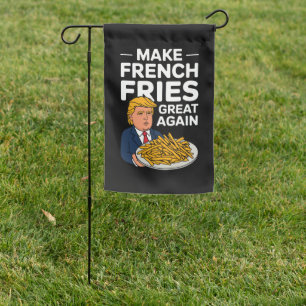 Donald Trump 2024 Make French Fry Great Again Garden Flag