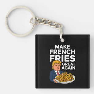 Donald Trump 2024 Make French Fry Great Again Keychain