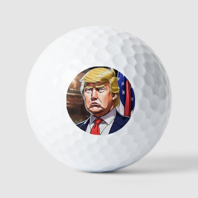 Donald Trump 2024 Meme style Golf ball  (Front)