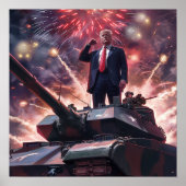 Donald Trump 2024 Military Hero Pro-Trump Funny AI Poster (Front)