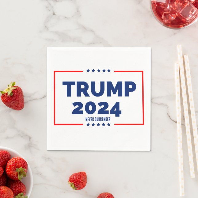 Donald Trump 2024 Never Surrender Napkins (Insitu)