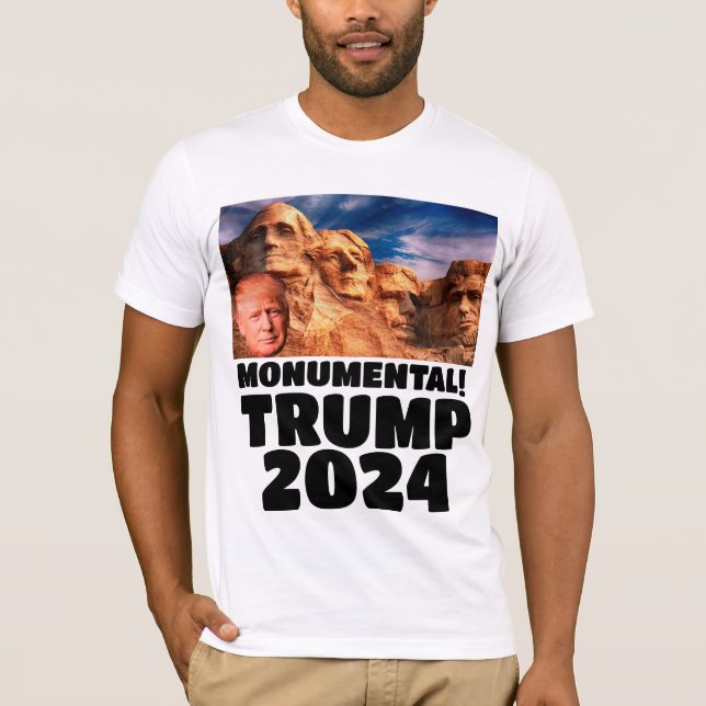 DONALD TRUMP 2024 ON MOUNT RUSHMORE T-SHIRT (Front)