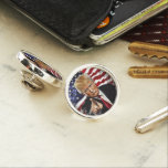 Donald Trump 2024 Patriotic American Flag Coin Lapel Pin