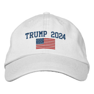 Donald Trump 2024 - President American Flag Embroidered Baseball Cap