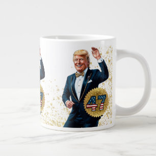 Donald Trump 2024 Presidential 47 Winner Giant Coffee Mug