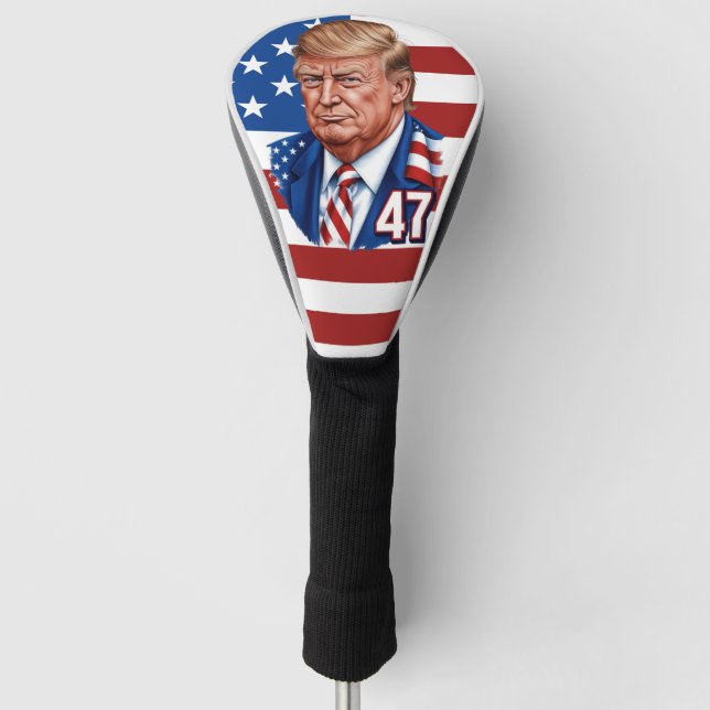 Donald Trump 2024 Presidential 47 Winner - USA Golf Head Cover (Front)