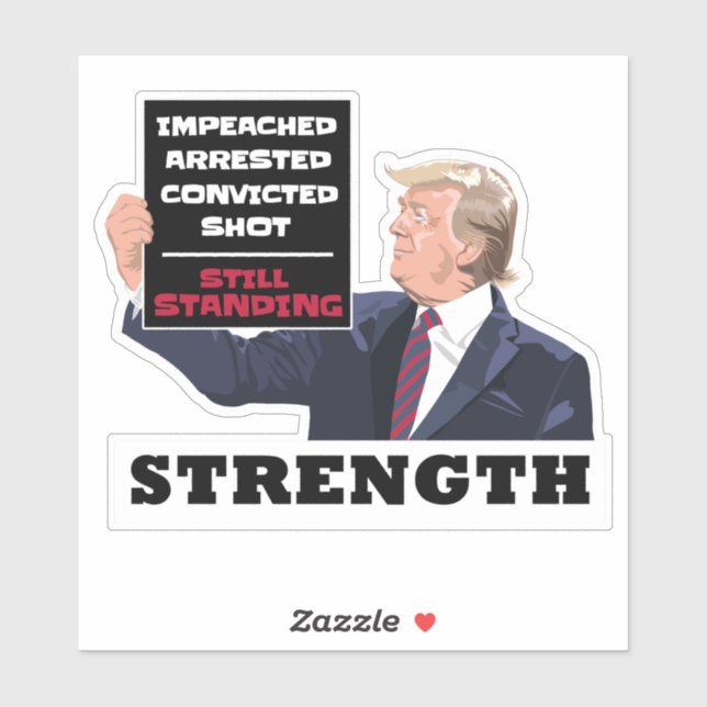 Donald Trump 2024 Presidential Strength Winning Sticker (Sheet)