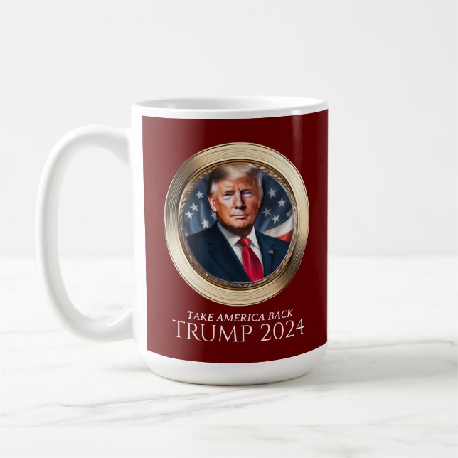Donald Trump 2024 Republican Red Collectible Coffee Mug (Left)