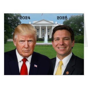 Donald Trump 2024 & Ron DeSantis 2028 Cards