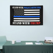 Donald Trump 2024 Stand with Police Officers Banner (Tradeshow)