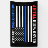 Donald Trump 2024 Stand with Police Officers Banner (Vertical)