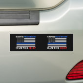 Donald Trump 2024 Stand with Police Officers Bumper Sticker (On Car)