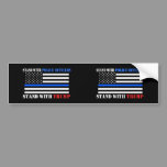 Donald Trump 2024 Stand with Police Officers Bumper Sticker