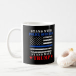 Donald Trump 2024 Stand with Police Officers Coffee Mug