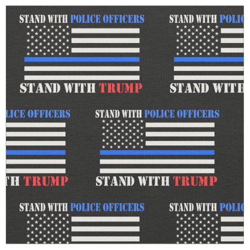 Donald Trump 2024 Stand with Police Officers Fabric