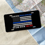 Donald Trump 2024 Stand with Police Officers License Plate