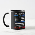 Donald Trump 2024 Stand with Police Officers Mug
