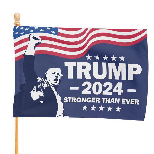 Donald Trump 2024 Stronger Than Ever House Flag (Creator Uploaded)