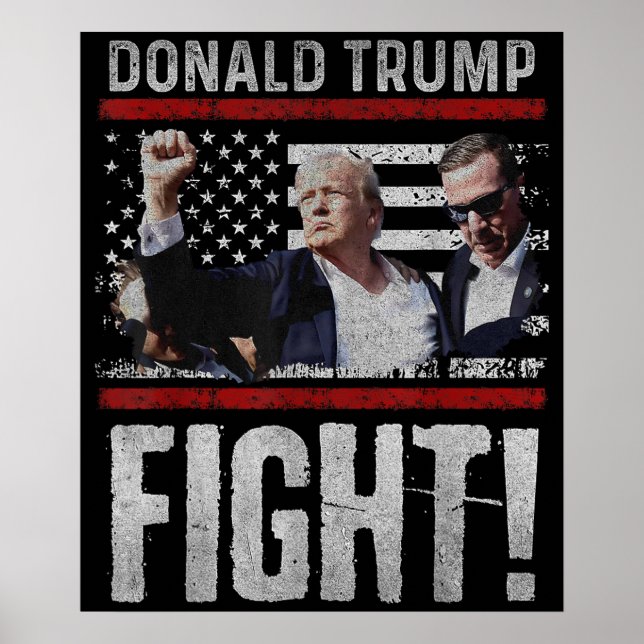 Donald Trump 2024 Survived Shot At Election Rally Poster (Front)