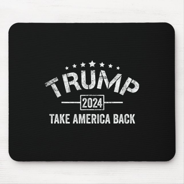 Donald Trump 2024 Take America Back 4th Of July El Mouse Pad (Front)