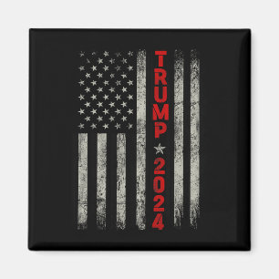 Donald Trump 2024 Take America Back American Flag  Magnet