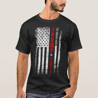 Donald Trump 2024 Take America Back American Flag T-Shirt