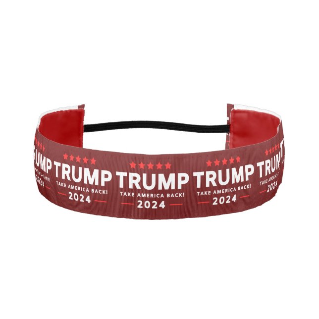 Donald Trump 2024 Take America Back  Athletic Headband (Front)