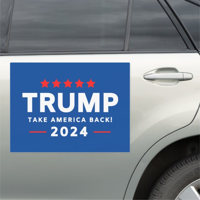 Donald Trump 2024 Take America Back  Car Magnet (In Situ)