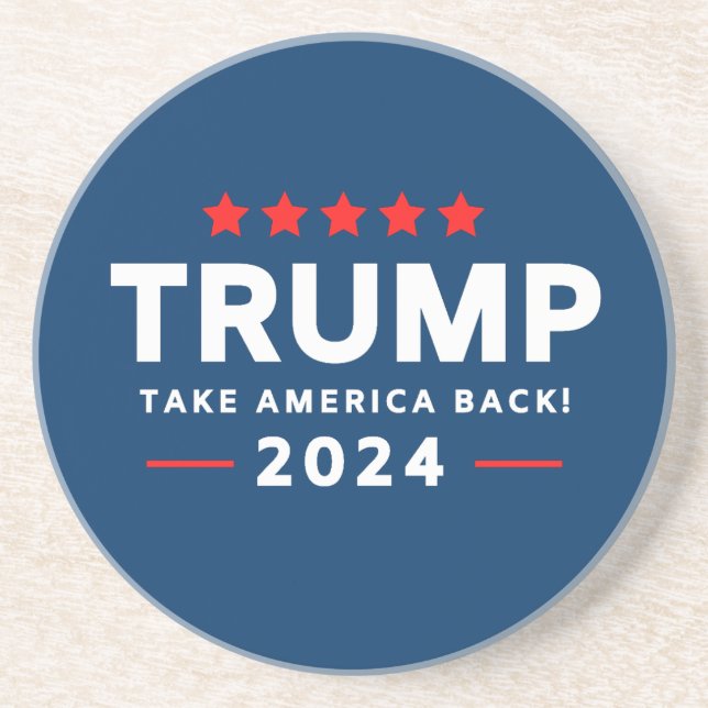 Donald Trump 2024 Take America Back  Coaster (Front)