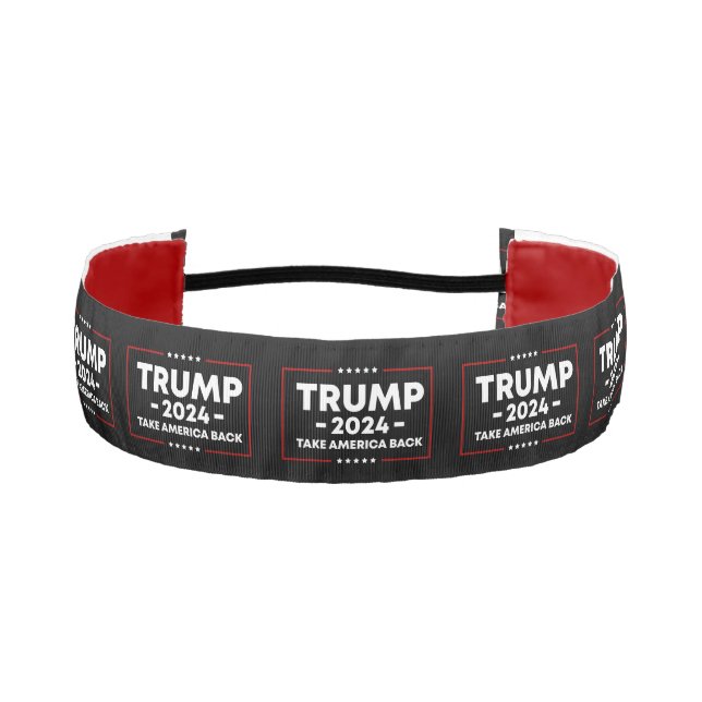 Donald Trump 2024 Take America Back Election Athletic Headband (Front)