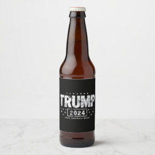 Donald Trump 2024 Take America Back Election Beer Bottle Label