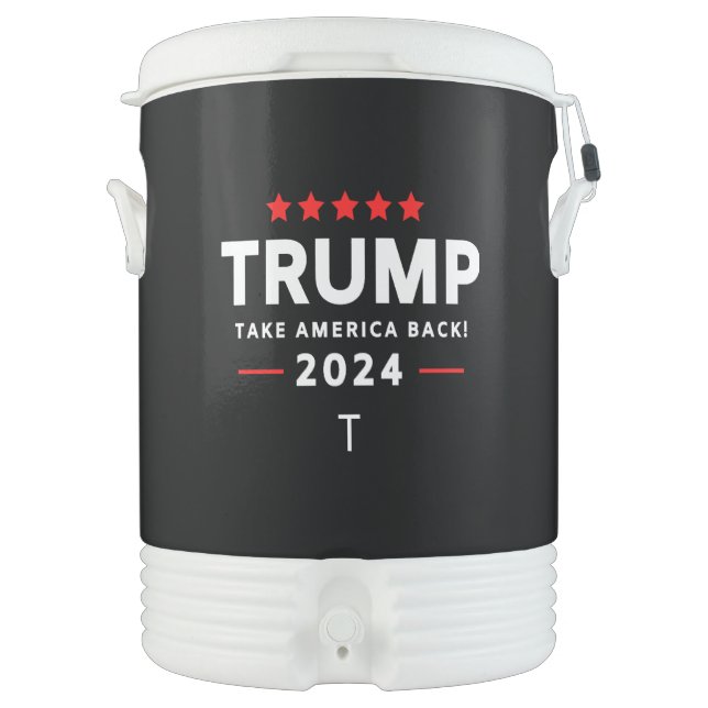 Donald Trump 2024 Take America Back Election  Beverage Cooler (Front)