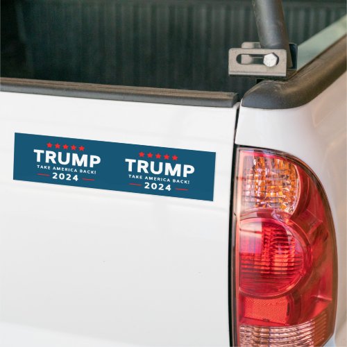 Donald Trump 2024 Take America Back Election  Bumper Sticker