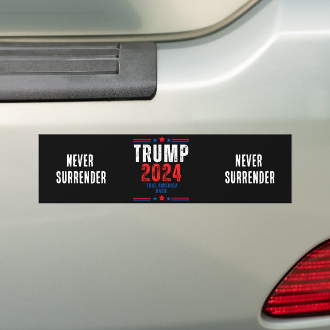 Donald Trump 2024 Take America Back Election  Bumper Sticker (On Car)