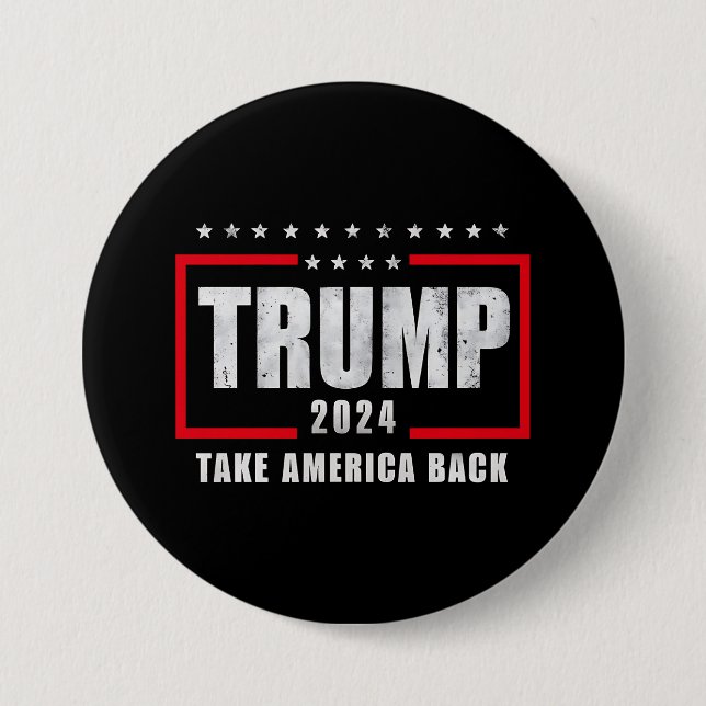 Donald Trump 2024 Take America Back Election Button (Front)