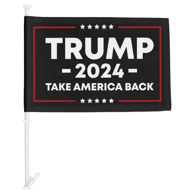 Donald Trump 2024 Take America Back Election Car Flag (Front)
