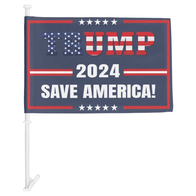 Donald Trump 2024 Take America Back Election Car Flag (Front)