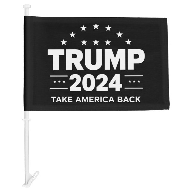Donald Trump 2024 Take America Back Election Car Flag (Front)