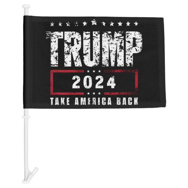 Donald Trump 2024 Take America Back Election  Car Flag (Front)