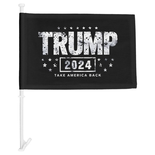 Donald Trump 2024 Take America Back Election  Car Flag (Front)