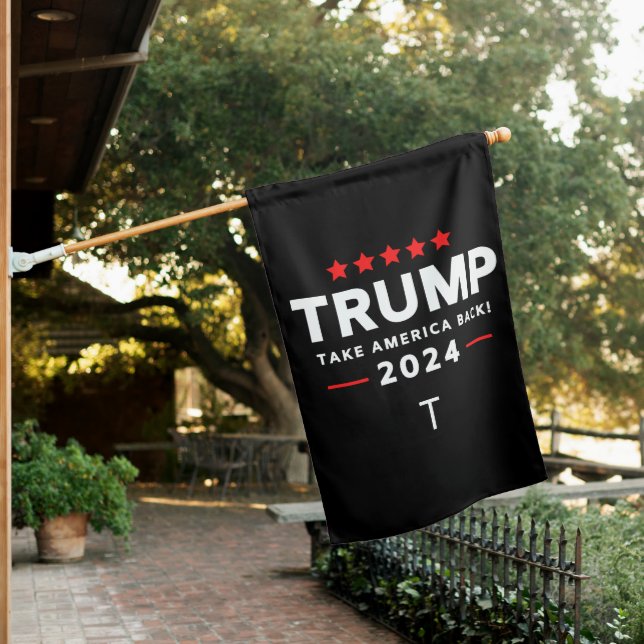Donald Trump 2024 Take America Back Election  House Flag (In SItu)